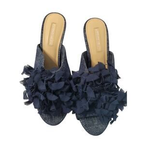 Antonio Melani | Creative Edge Mules– Denim Fringe Slides- Gently Worn- Size 8.5